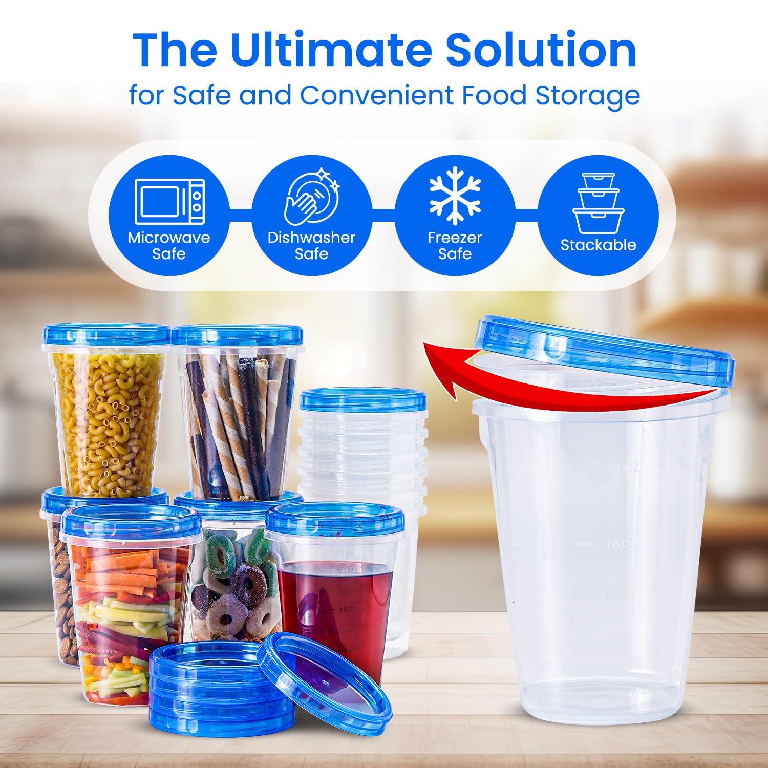 RFAQK stackable clear deli containers for fridge organization