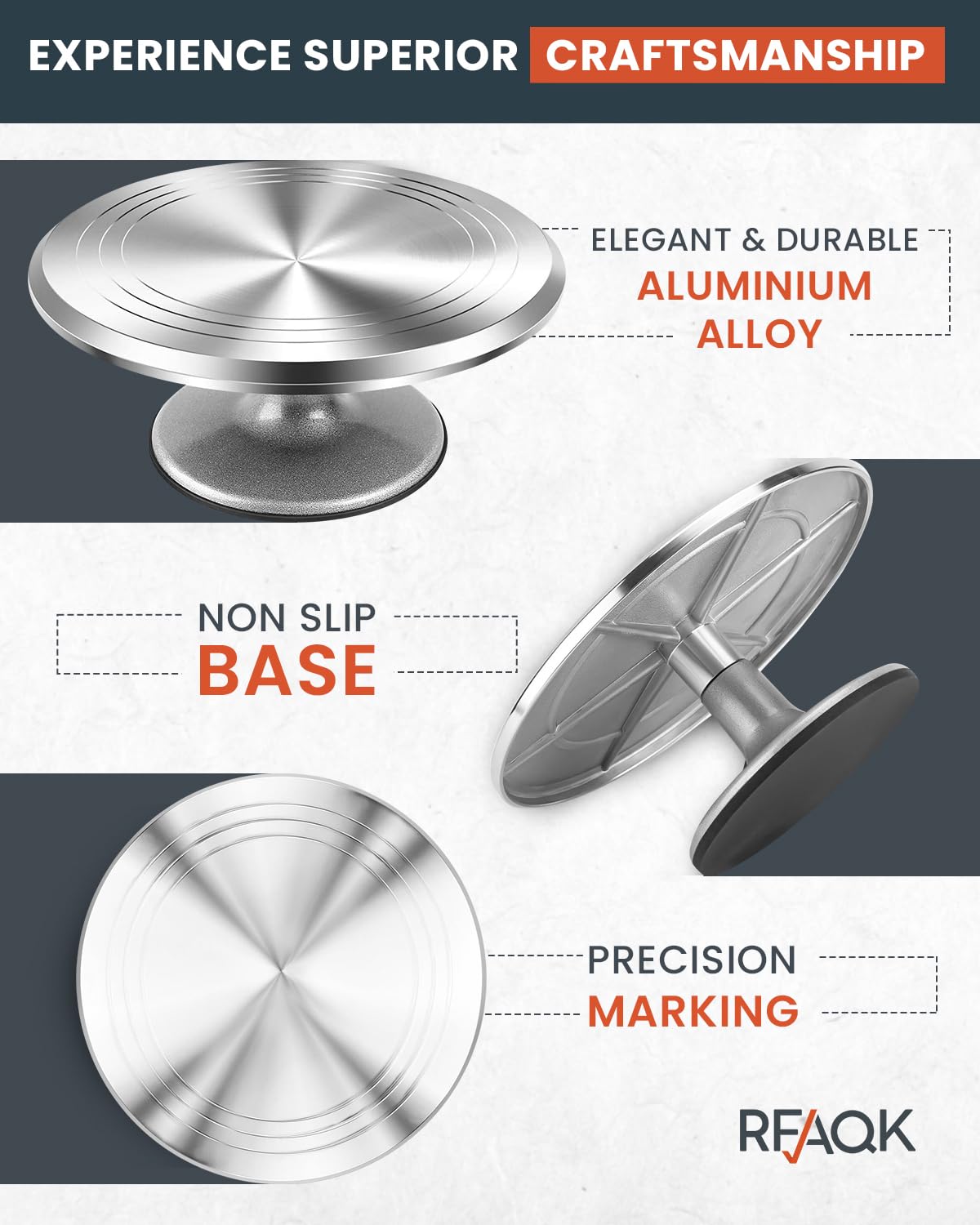 RFAQK straight and angled spatulas for clean cake edges and sides
