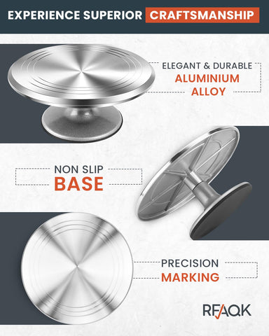 RFAQK straight and angled spatulas for clean cake edges and sides