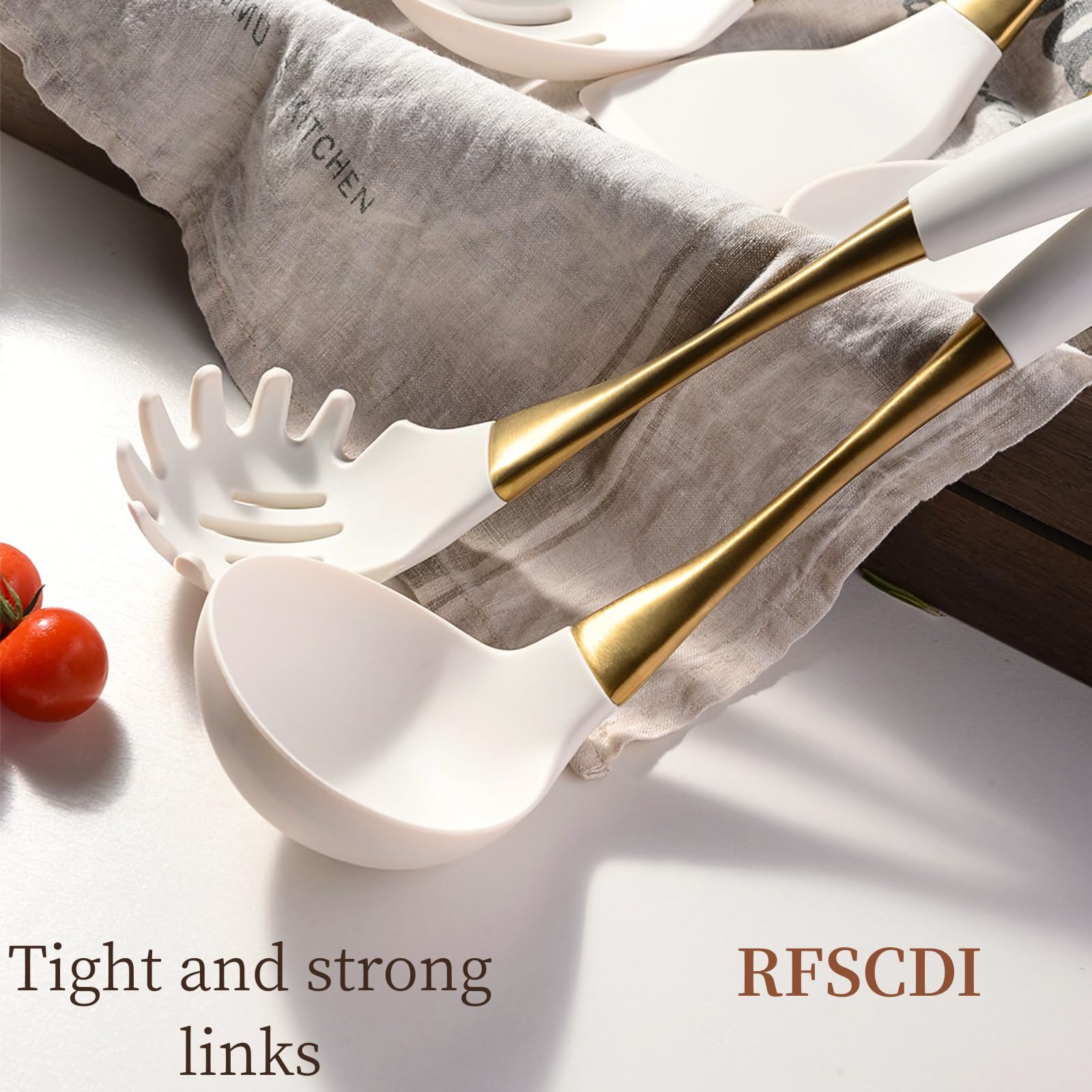 RFSCDI utensils feature stainless steel handles for extra durability and a premium look.