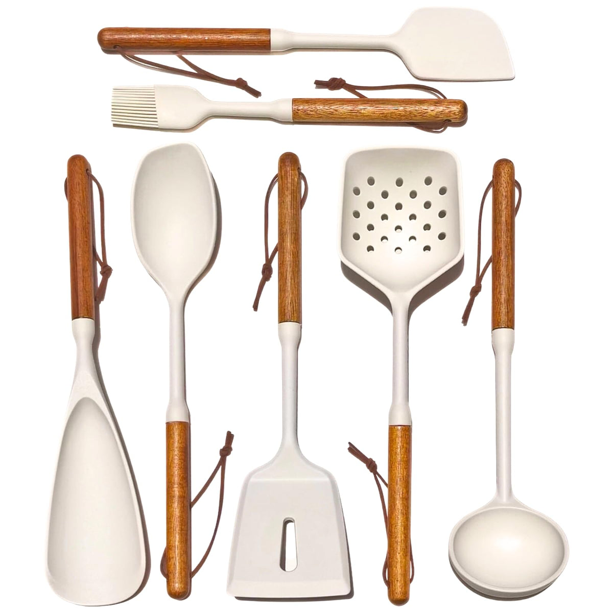 RFSCDI white silicone spatula with heat resistance for safe nonstick use
