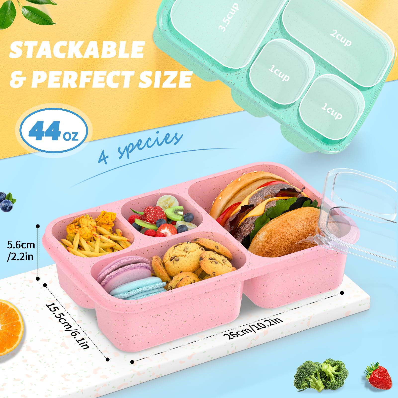 RGNEIN bento box base is microwave-safe for convenient reheating.