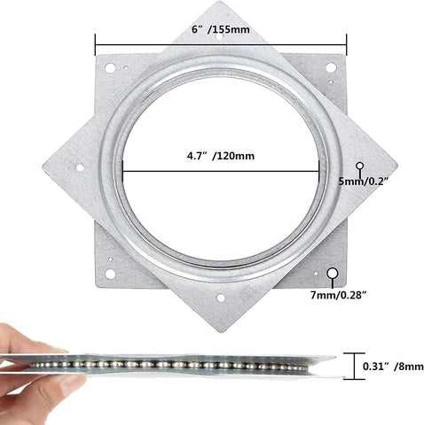 RHBLME square lazy susan bearing supports sturdy kitchen storage and display.