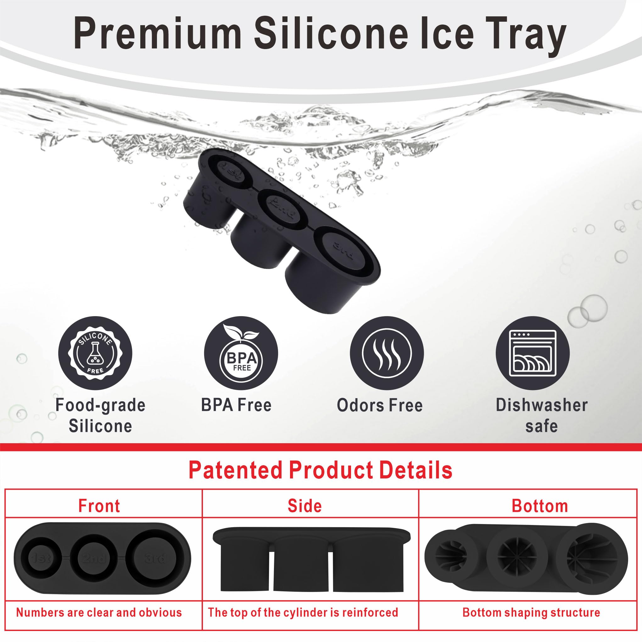 Rhewatin silicone ice cube mold is flexible and dishwasher safe