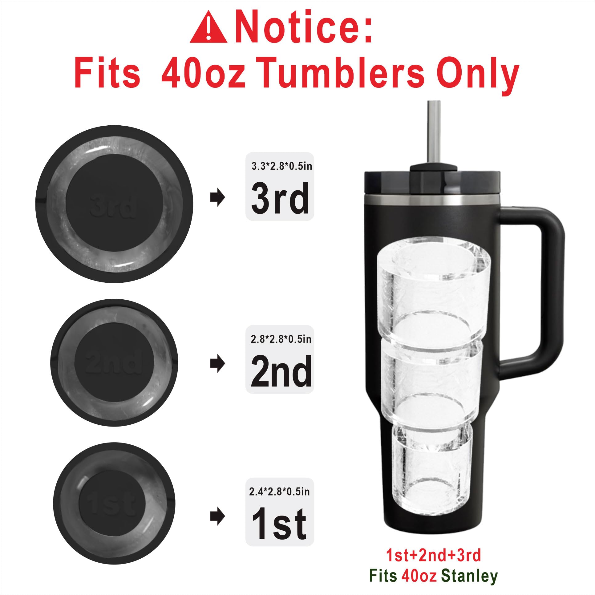 Rhewatin Stanley/Yeti-compatible tray suits popular large tumblers