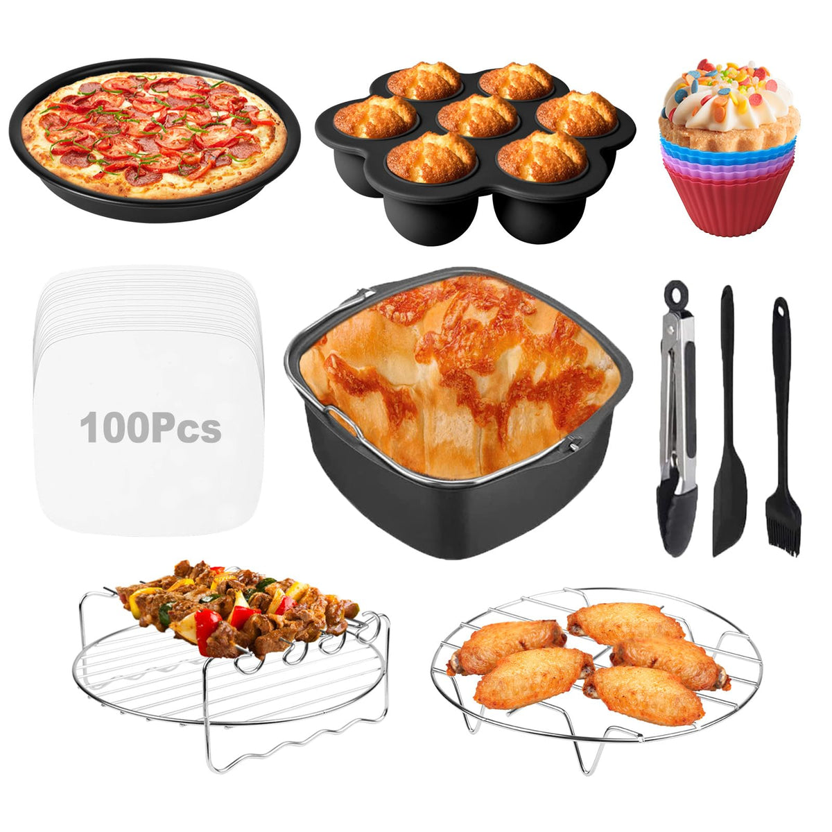 RHM air fryer cake pan for COSORI with non-stick coating for easy release