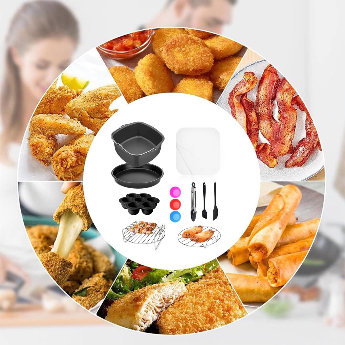 RHM air fryer paper liners reduce mess and preserve flavors