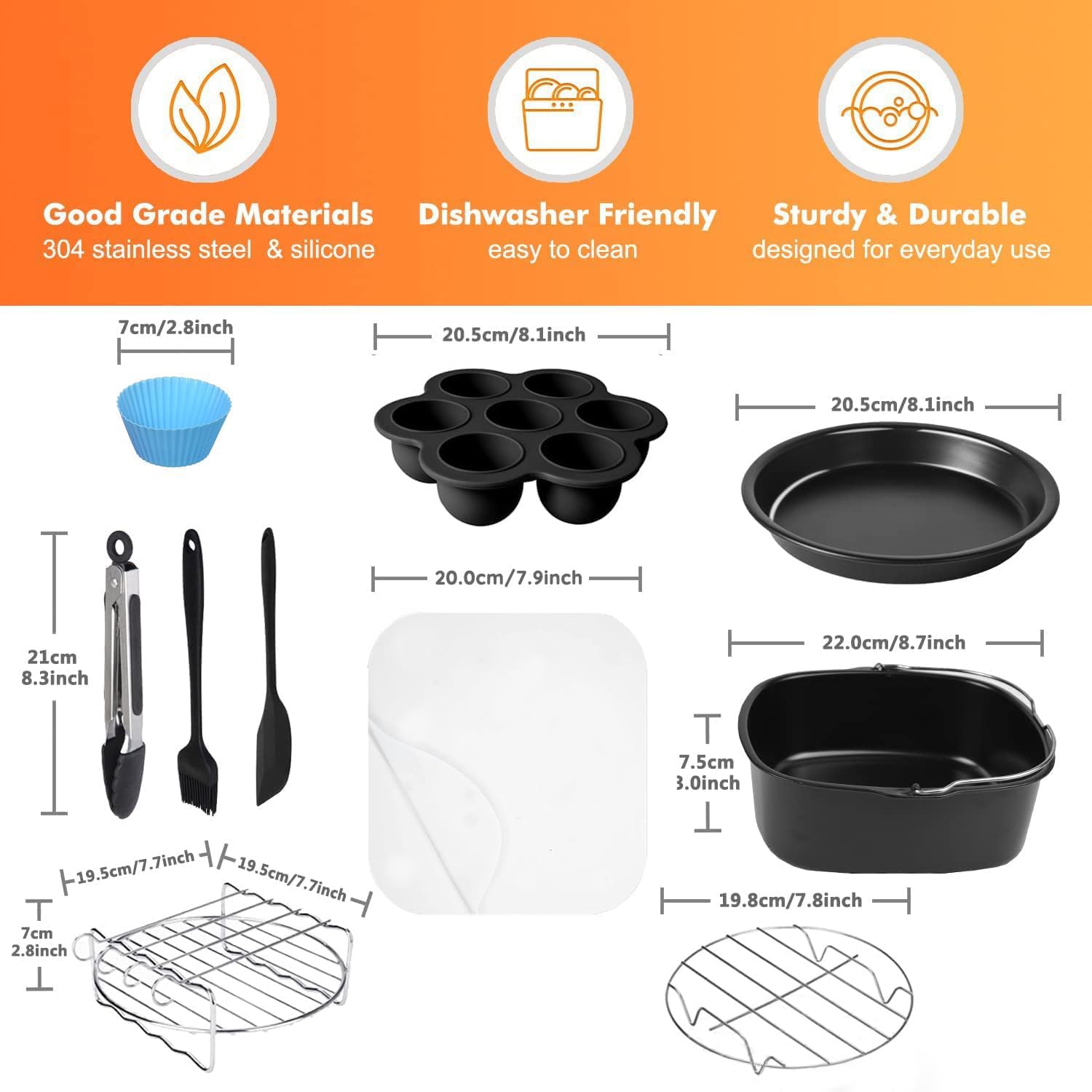RHM air fryer pizza pan for COSORI for even crusts and crispy results
