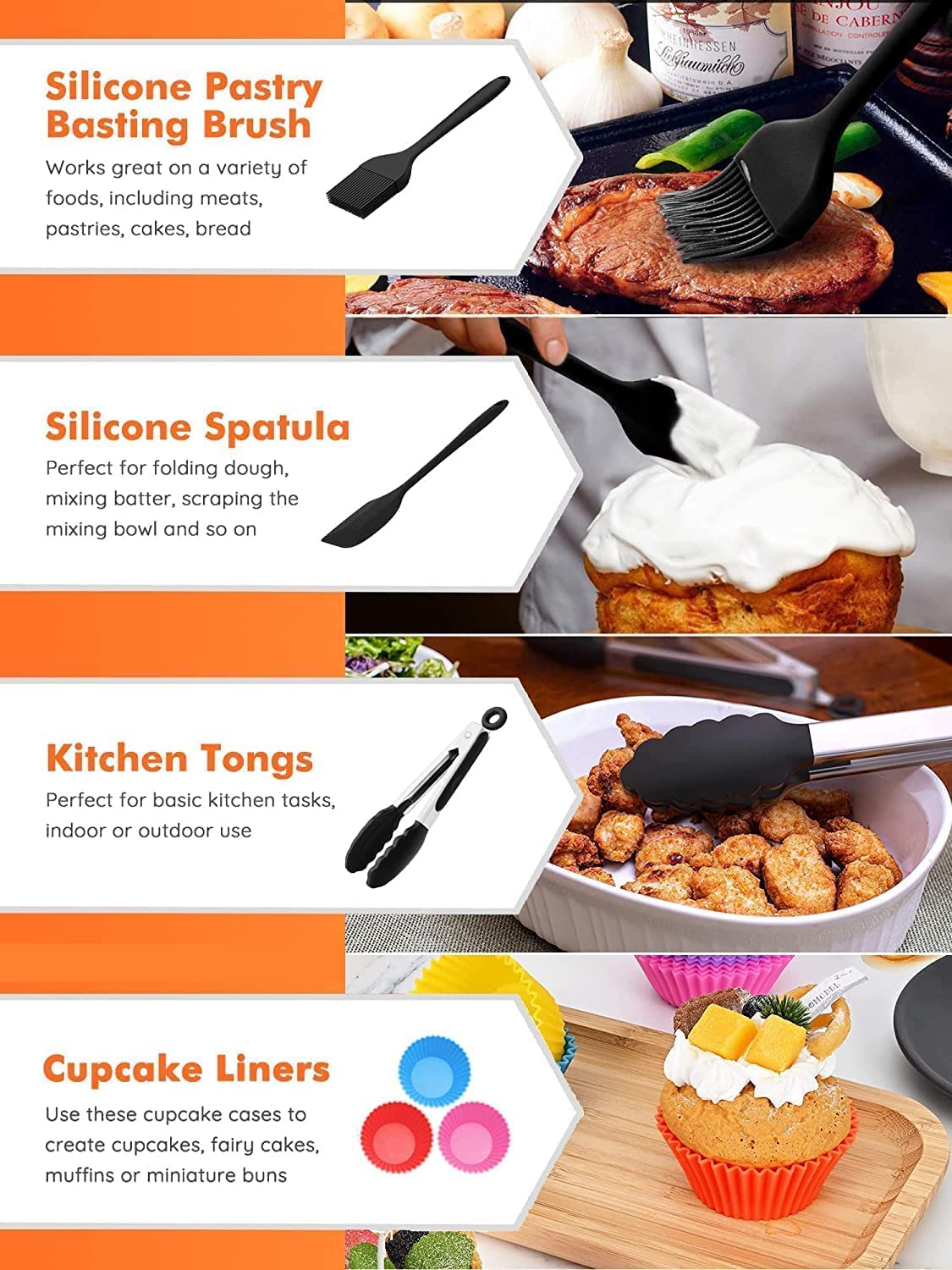 RHM silicone cupcake liners prevent sticking and simplify cleanup