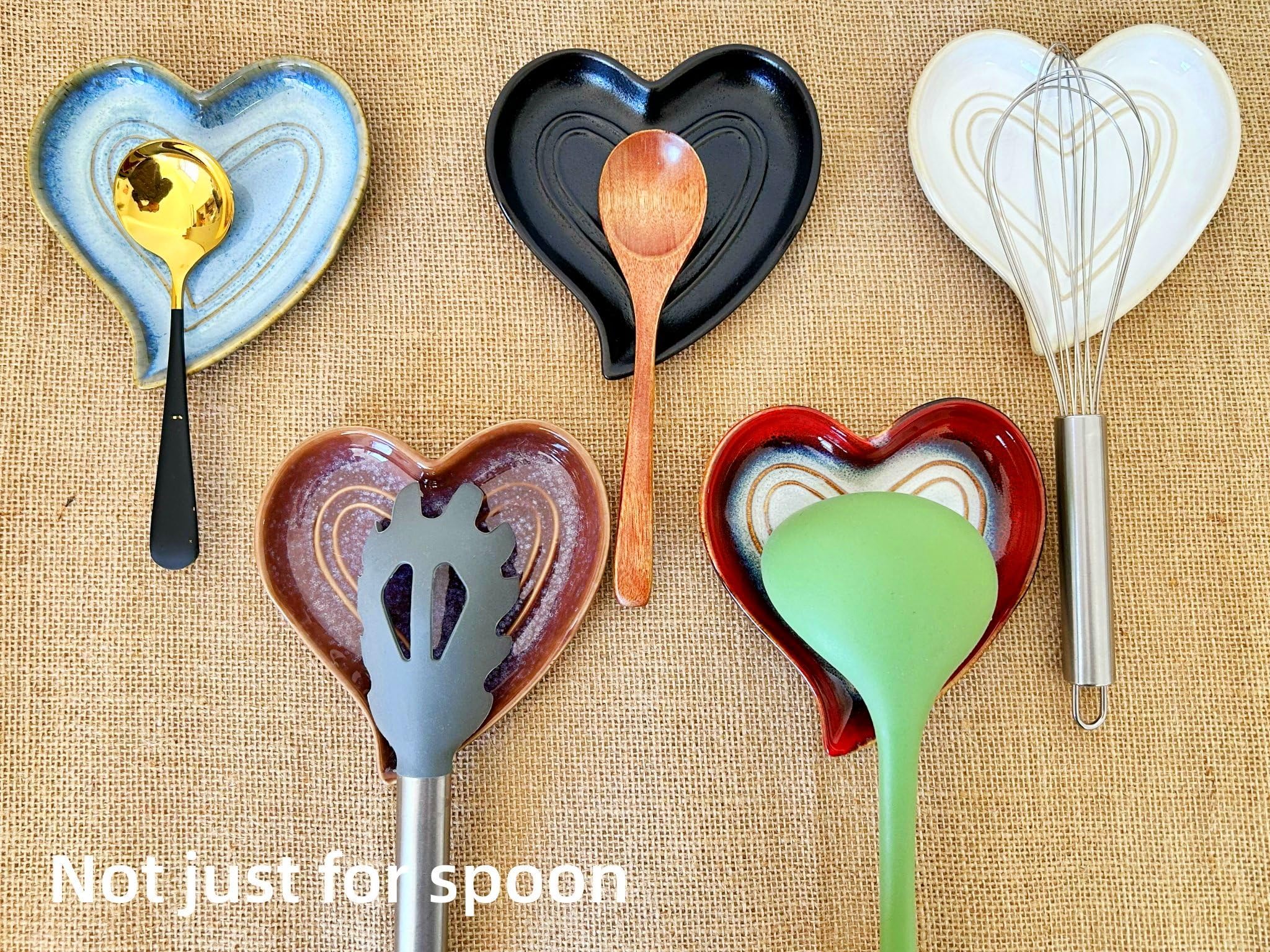 Rhobtyne gift-ready ceramic spoon rest adds farmhouse style