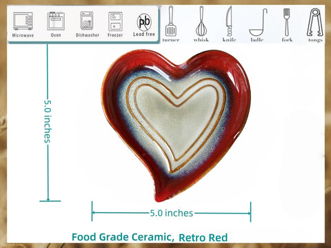 Rhobtyne ceramic spoon rest serving as utensil rest on counter