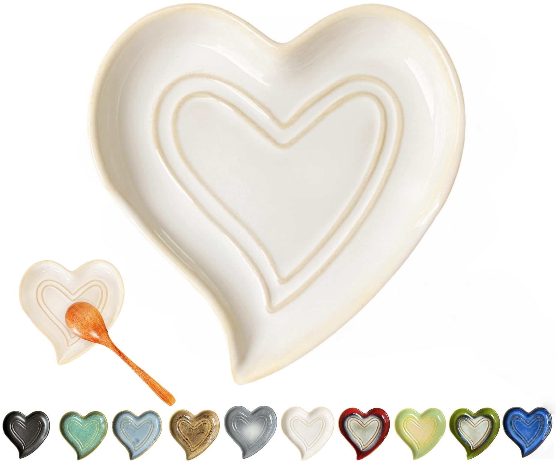 Rhobtyne heart-shaped spoon rest on stove top keeps counters clean and organized.