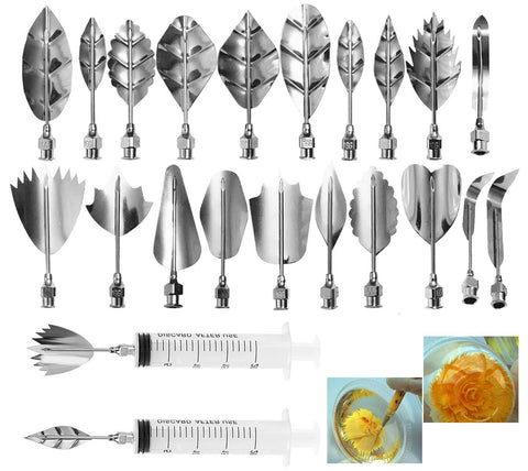 Riavzau 22pcs gelatin art tools set for creating 3D flowers