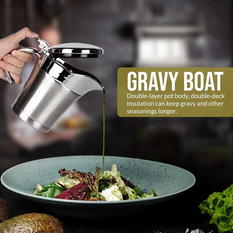 Riavzau gravy boat wide spout ensures smooth pouring.