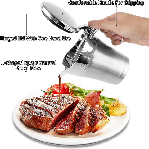 Riavzau gravy boat 450ml capacity suits family meals.