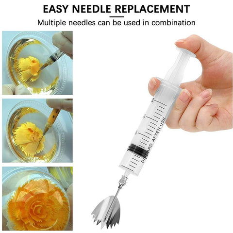 Riavzau stainless steel nozzles and stems for smooth gelatin effects