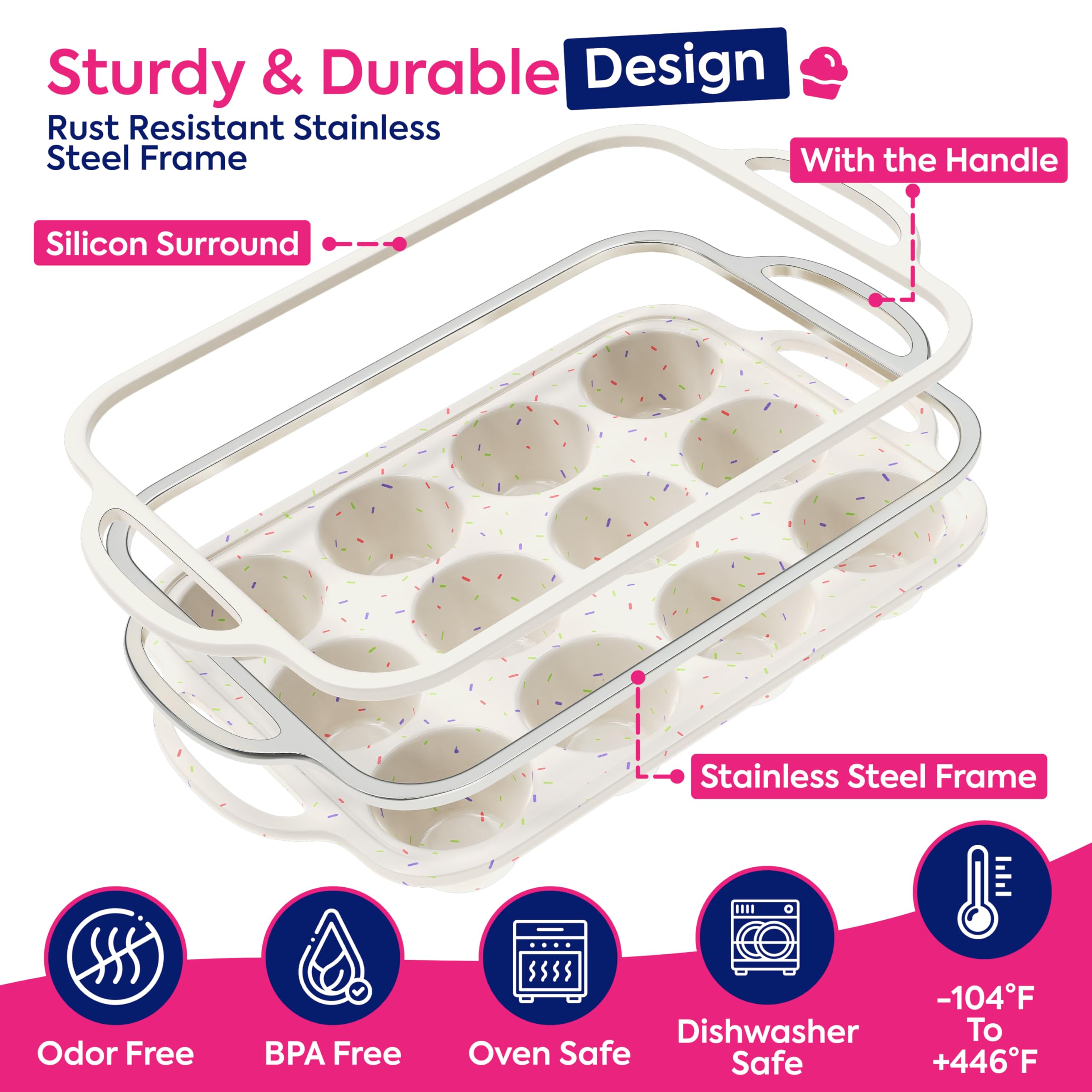 RICCLE oven-safe bakeware can withstand broad temperatures for versatile kitchen use.