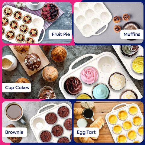 RICCLE regular-size cups fit most liners for familiar cupcake results.