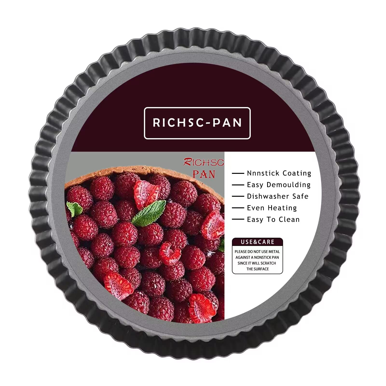RICHSC-PAN 10-inch tart pan with fluted edge for crisp, even crusts.