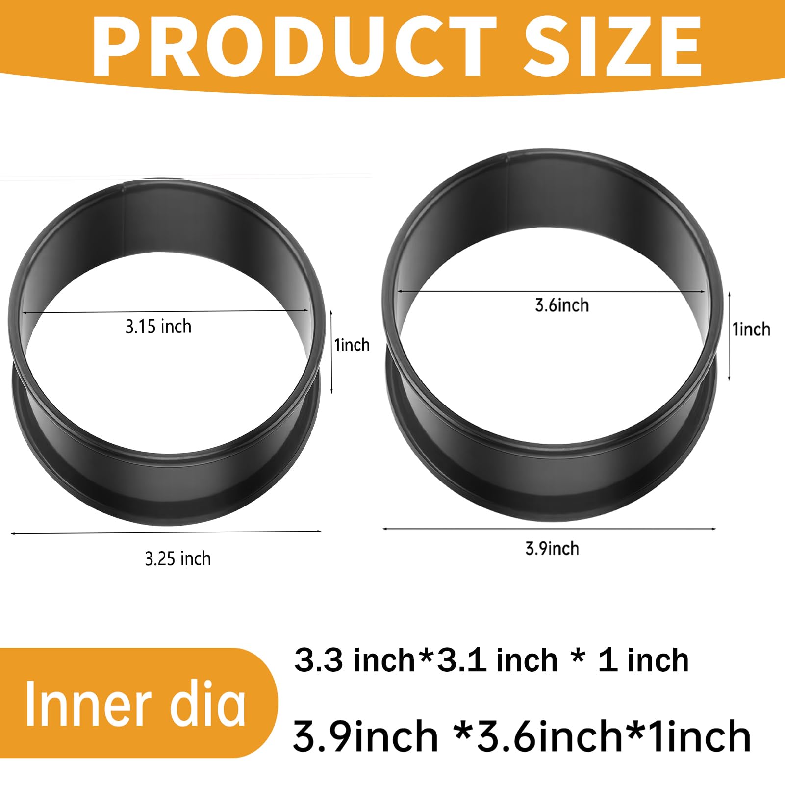 Close-up of the 4-inch RICHSC-PAN ring on a pan showing sturdy steel