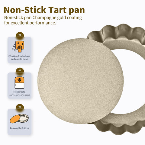 RICHSC-PAN tart pan with fluted edge enhances crust formation