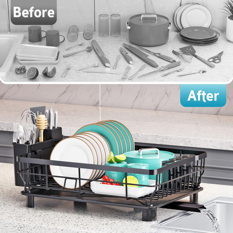 Ricobes waterproof-coated drainboard cleans easily and resists stains.