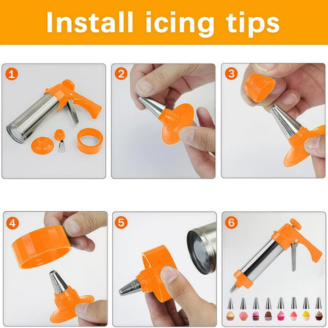Ridanstian 8 icing nozzles enable precise piping.