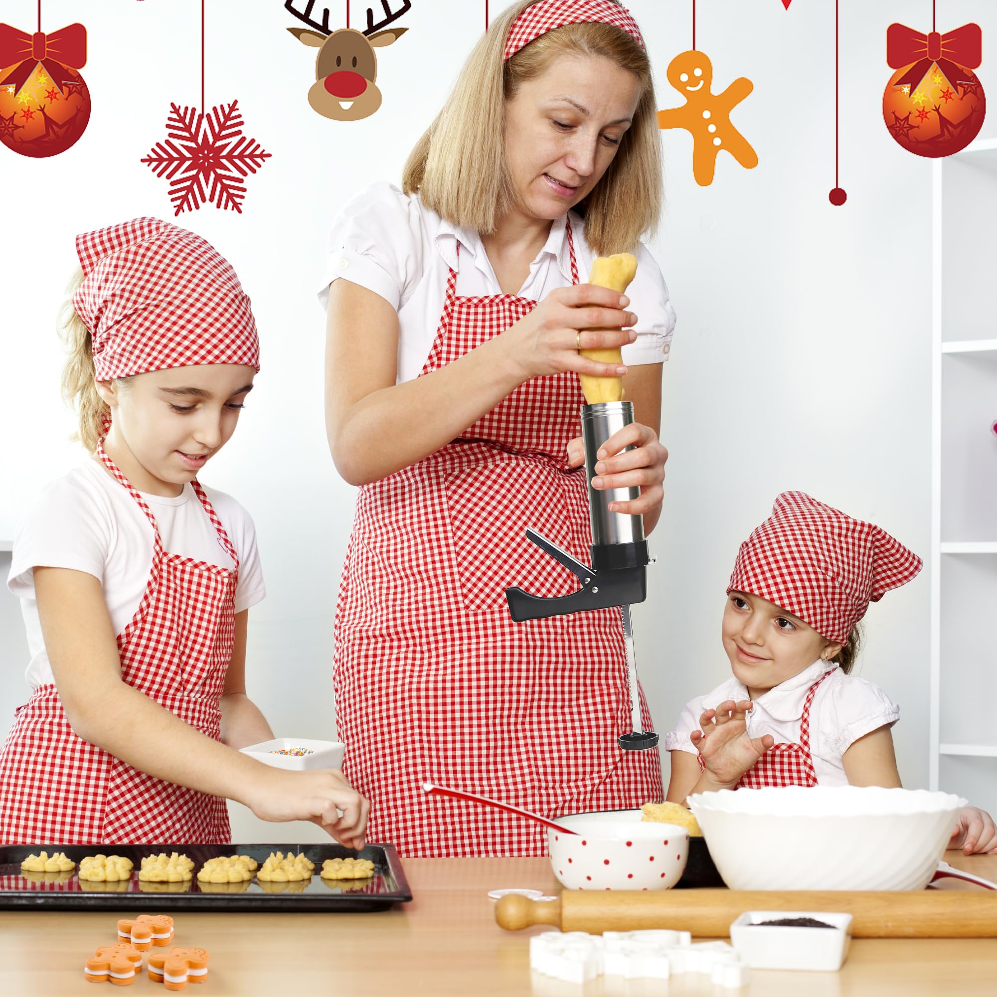 Ridanstian Spritz cookie press kit detachable parts simplify cleaning after use