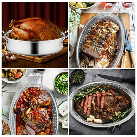 RIDGEPOLE large turkey or two chickens fits comfortably in the pan