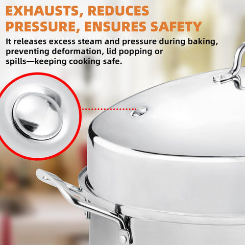 RIDGEPOLE nonstick interior cleans easily after meals