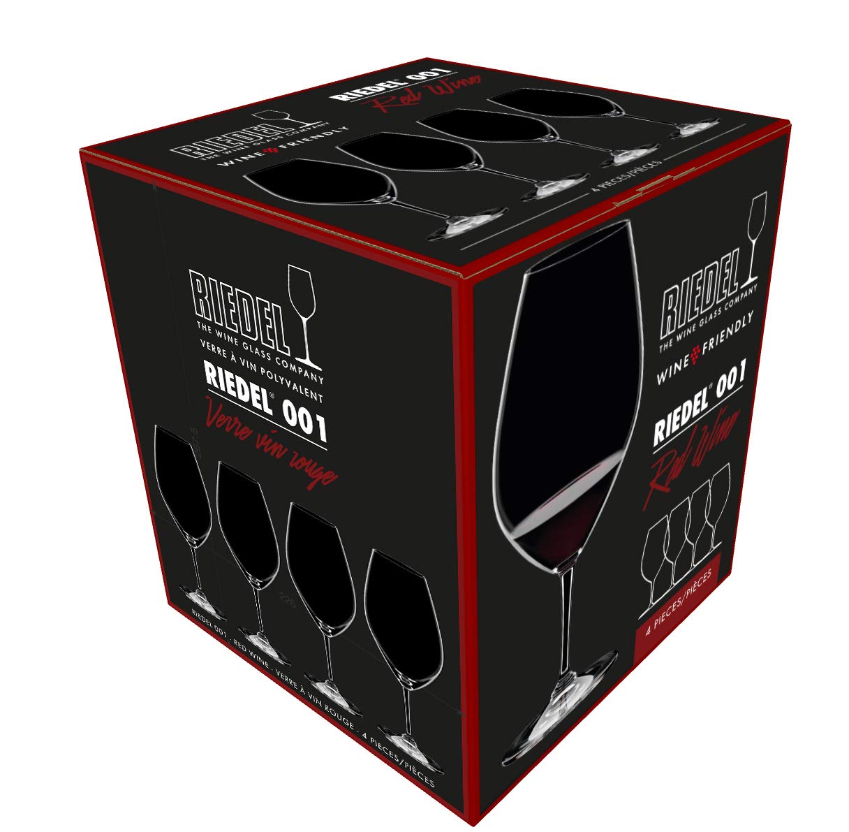 Riedel 00 Collection 001 red wine glass 4 pack for everyday entertaining