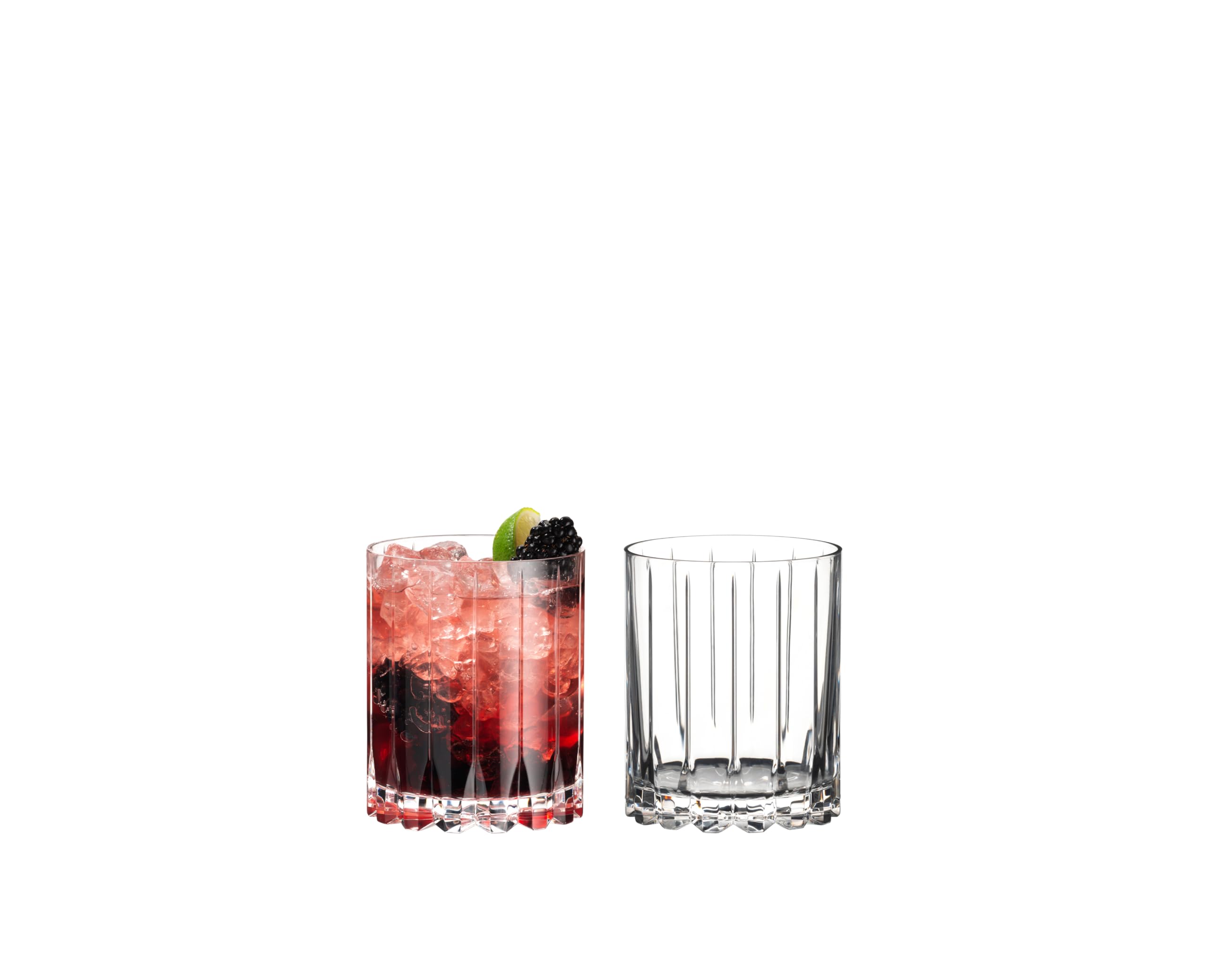 Riedel bar-collection-inspired glasses enhance home cocktail presentations.