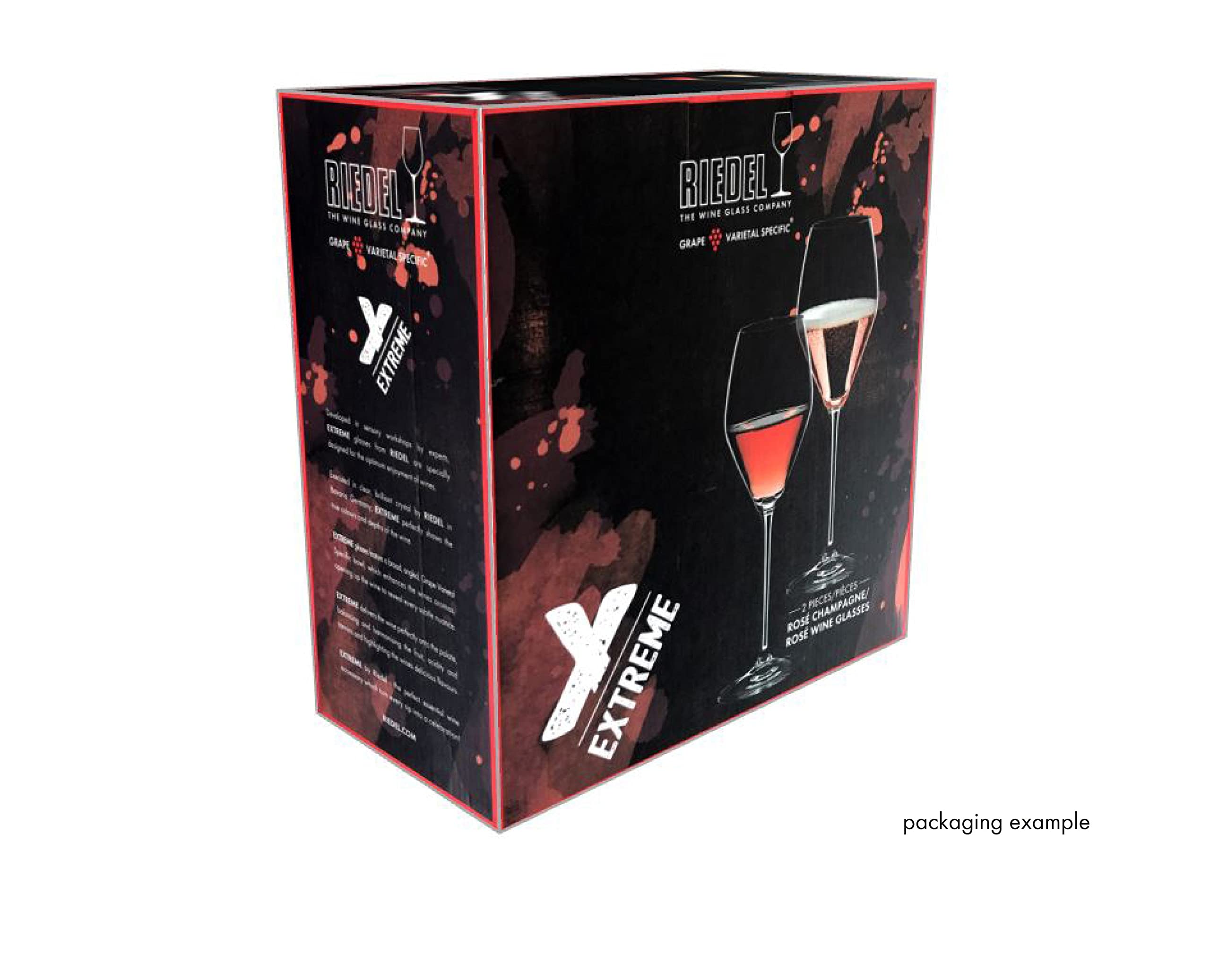 Riedel Extreme fruit-note-emphasis glass delivers bright rosé flavors at table