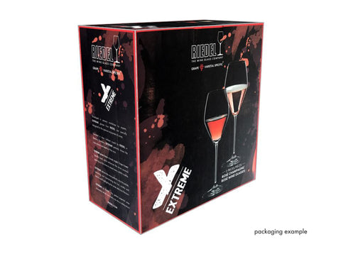 Riedel Extreme fruit-note-emphasis glass delivers bright rosé flavors at table