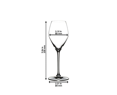 Riedel Extreme rose glass emphasizes red berry and pinewood aromas
