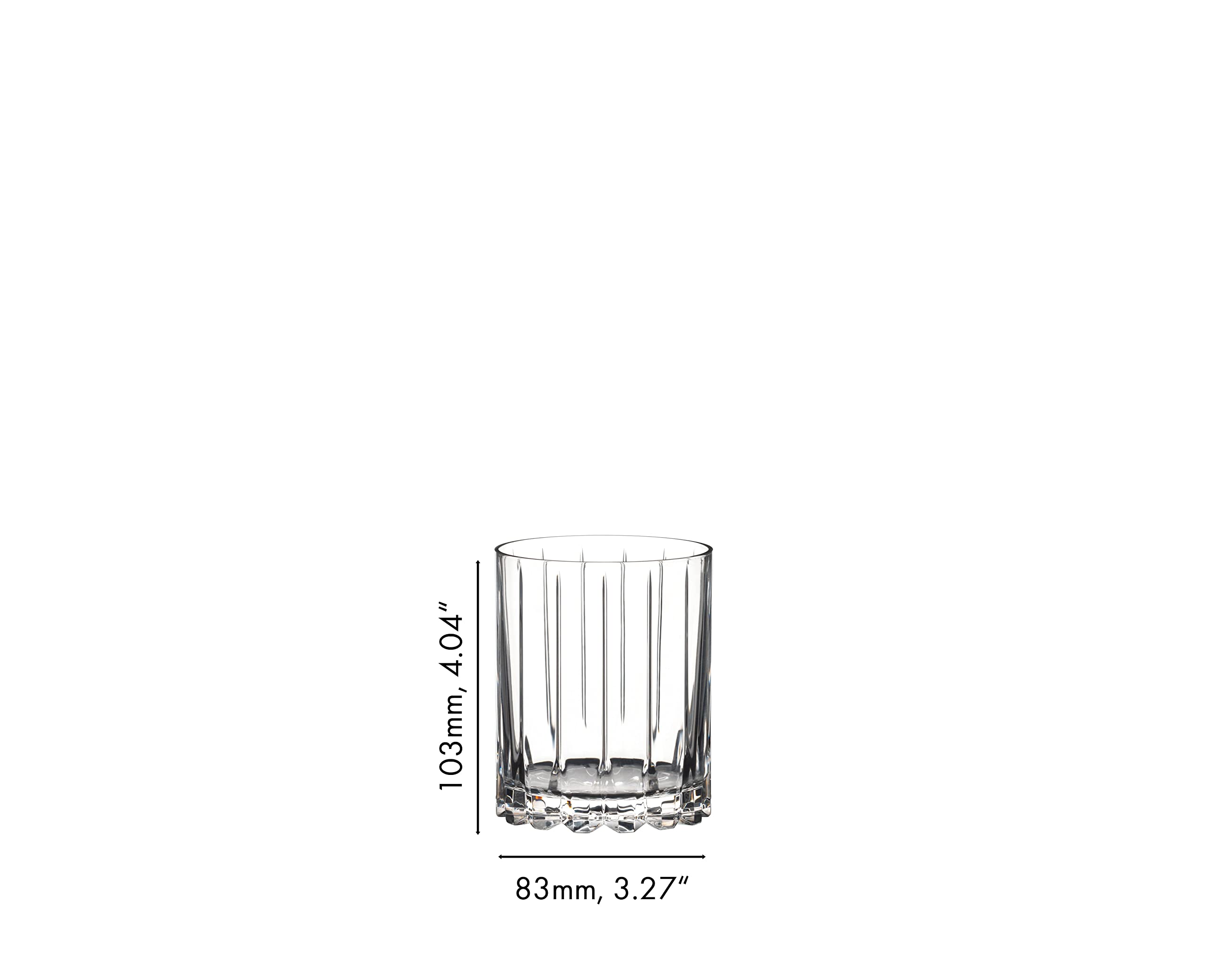 Riedel ice-friendly design supports balanced cocktails with ample mixer space.