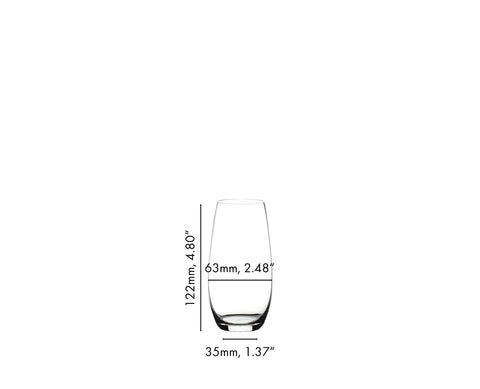 Riedel O wine tumbler everyday use suitable for light, dry champagnes.