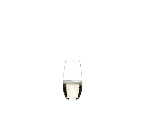 Riedel O wine tumbler modern aesthetic complements casual table settings.