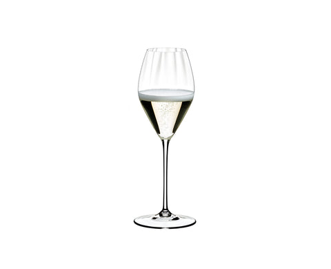 Riedel Performance glass is clear crystal and dishwasher safe.