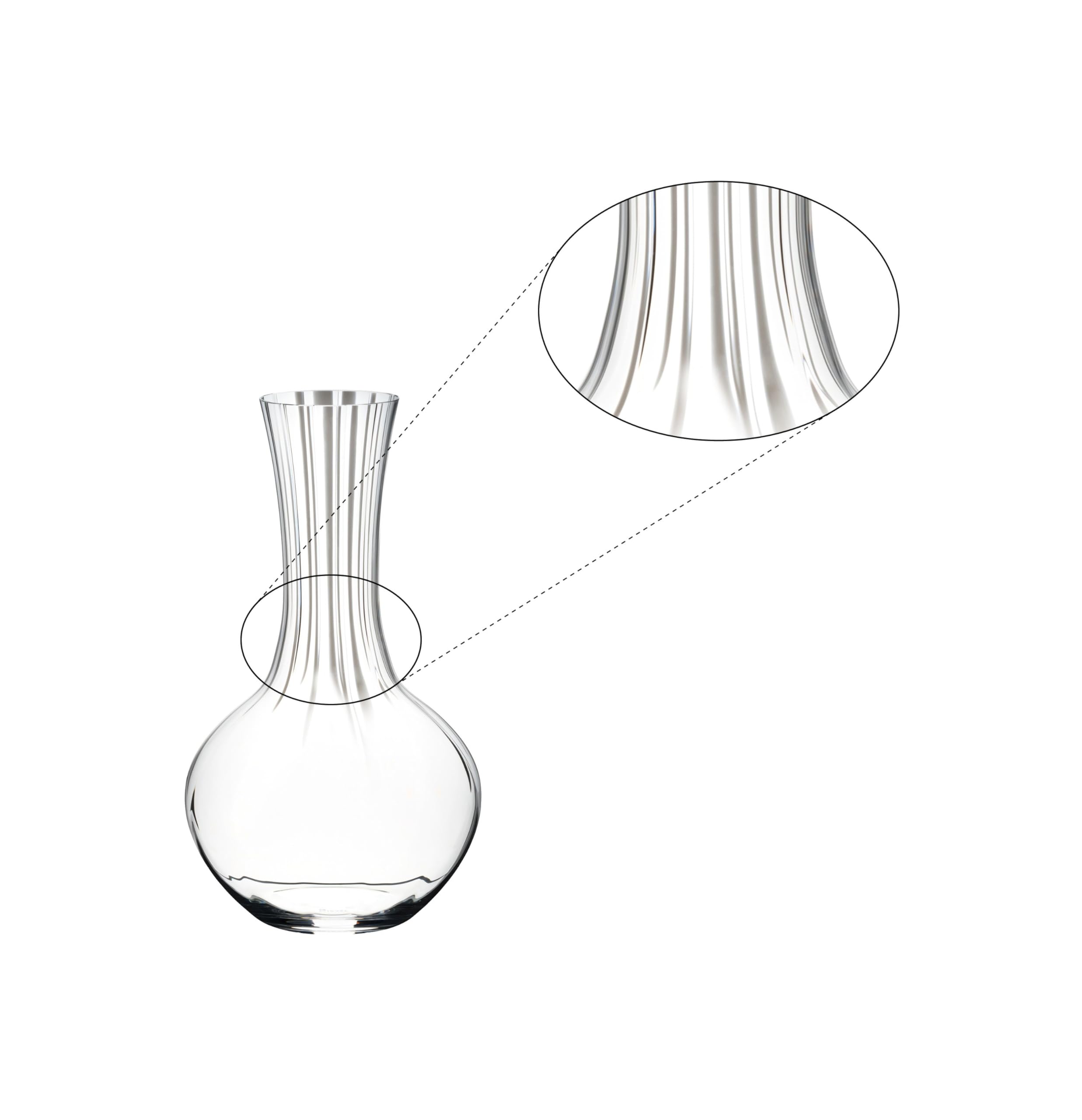 Riedel Performance Decanter optical blown glass showcases clean lines and clarity