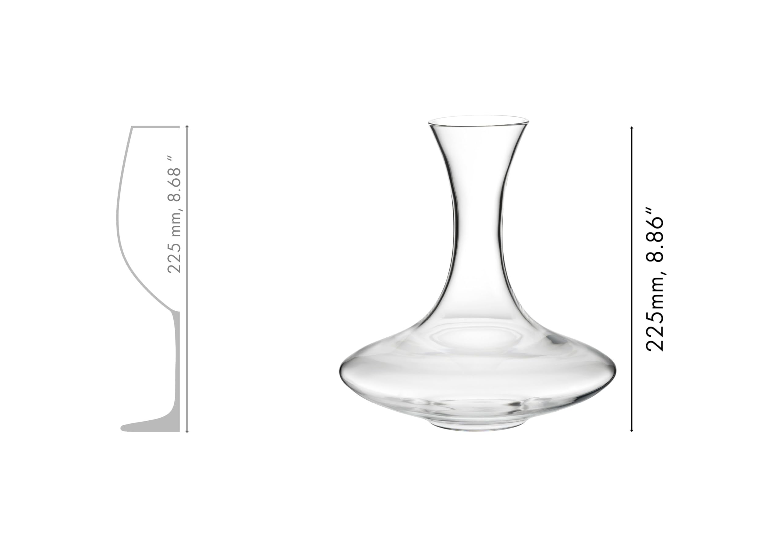 Riedel Ultra Decanter pouring action highlights aeration and bouquet enhancement.