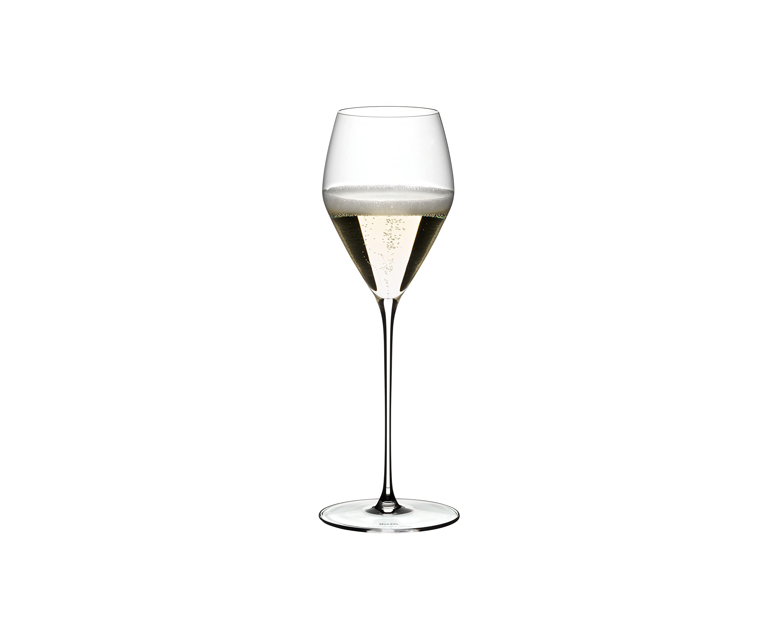 Riedel Veloce champagne glass is dishwasher safe for easy cleanup.