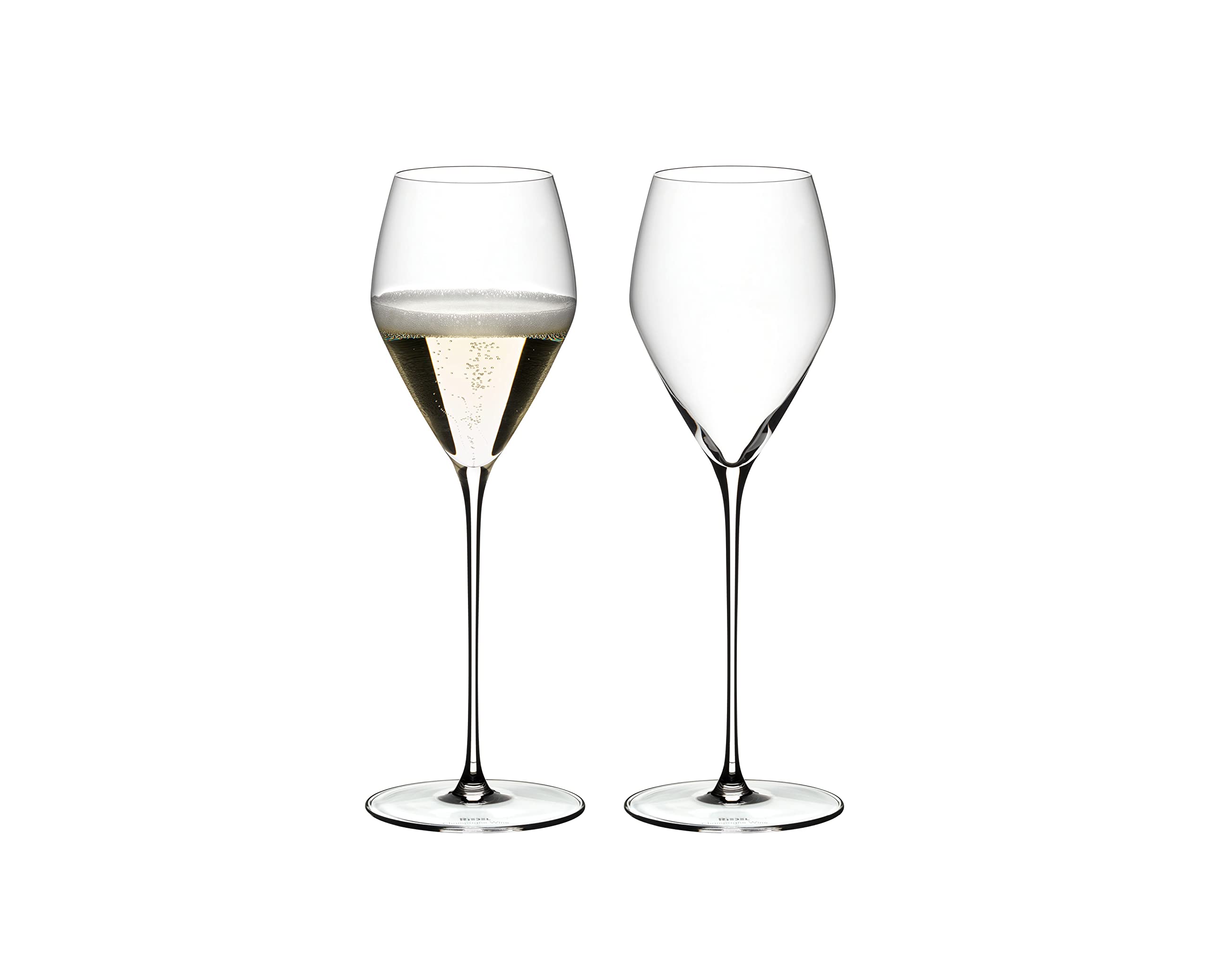Riedel Veloce champagne glass pack of two for elegant toasts and consistent service.