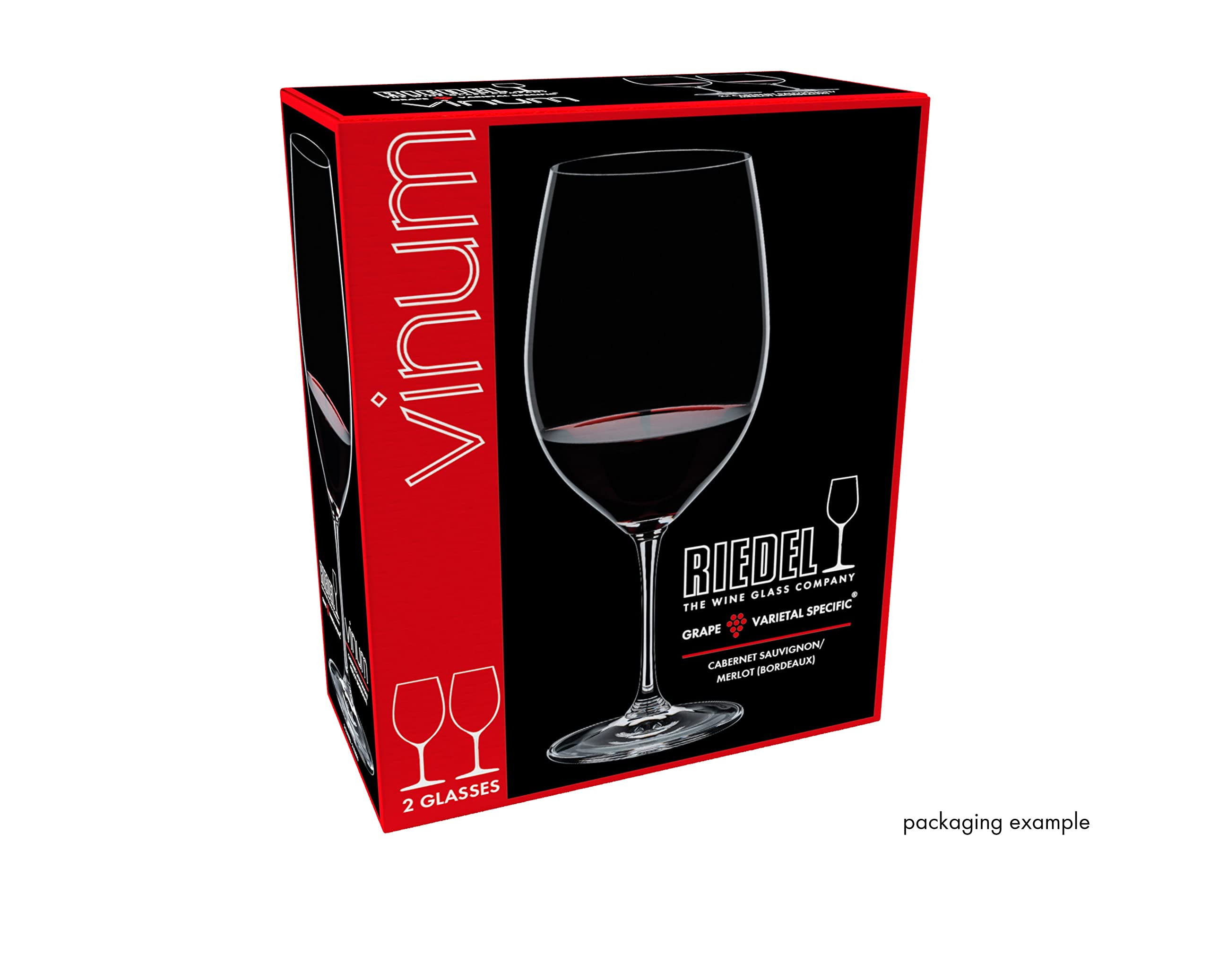 Dishwasher-safe Riedel Vinum glasses offer easy cleanup after dinner parties.