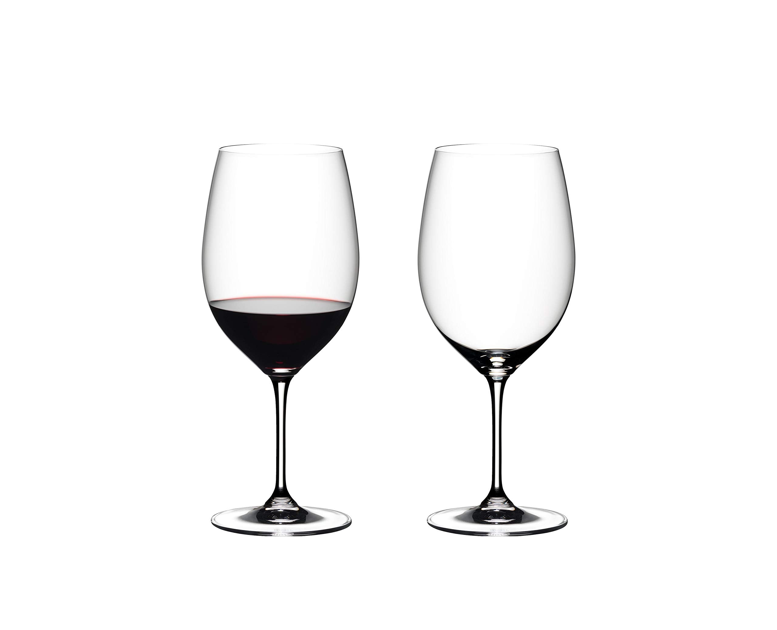 Riedel Vinum Cabernet Sauvignon/Merlot glass set for two enhances bold red wines.