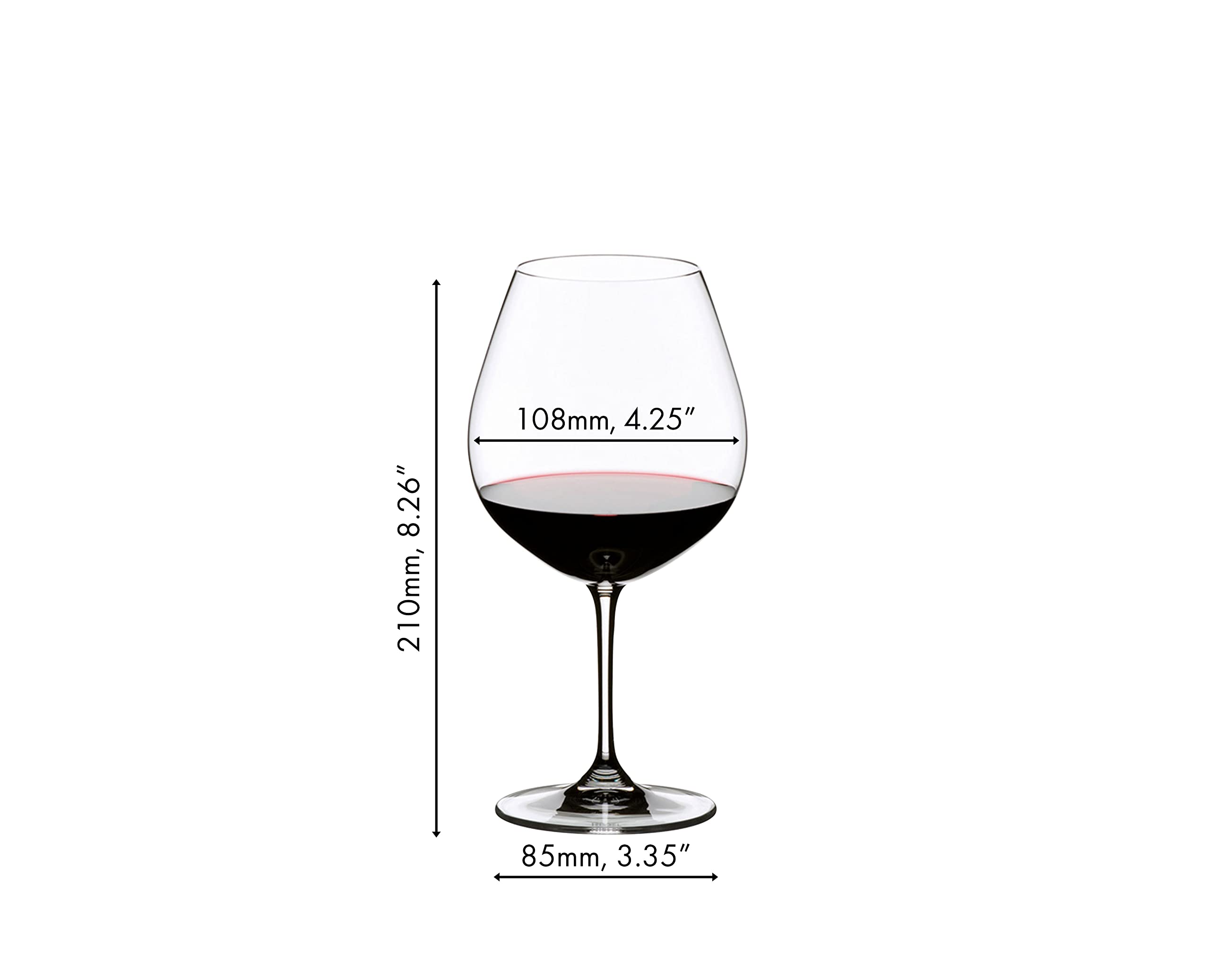 Riedel Vinum Pinot Noir Burgundy Red glass is dishwasher safe for easy care