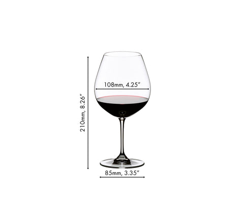 Riedel Vinum Pinot Noir Burgundy Red glass is dishwasher safe for easy care