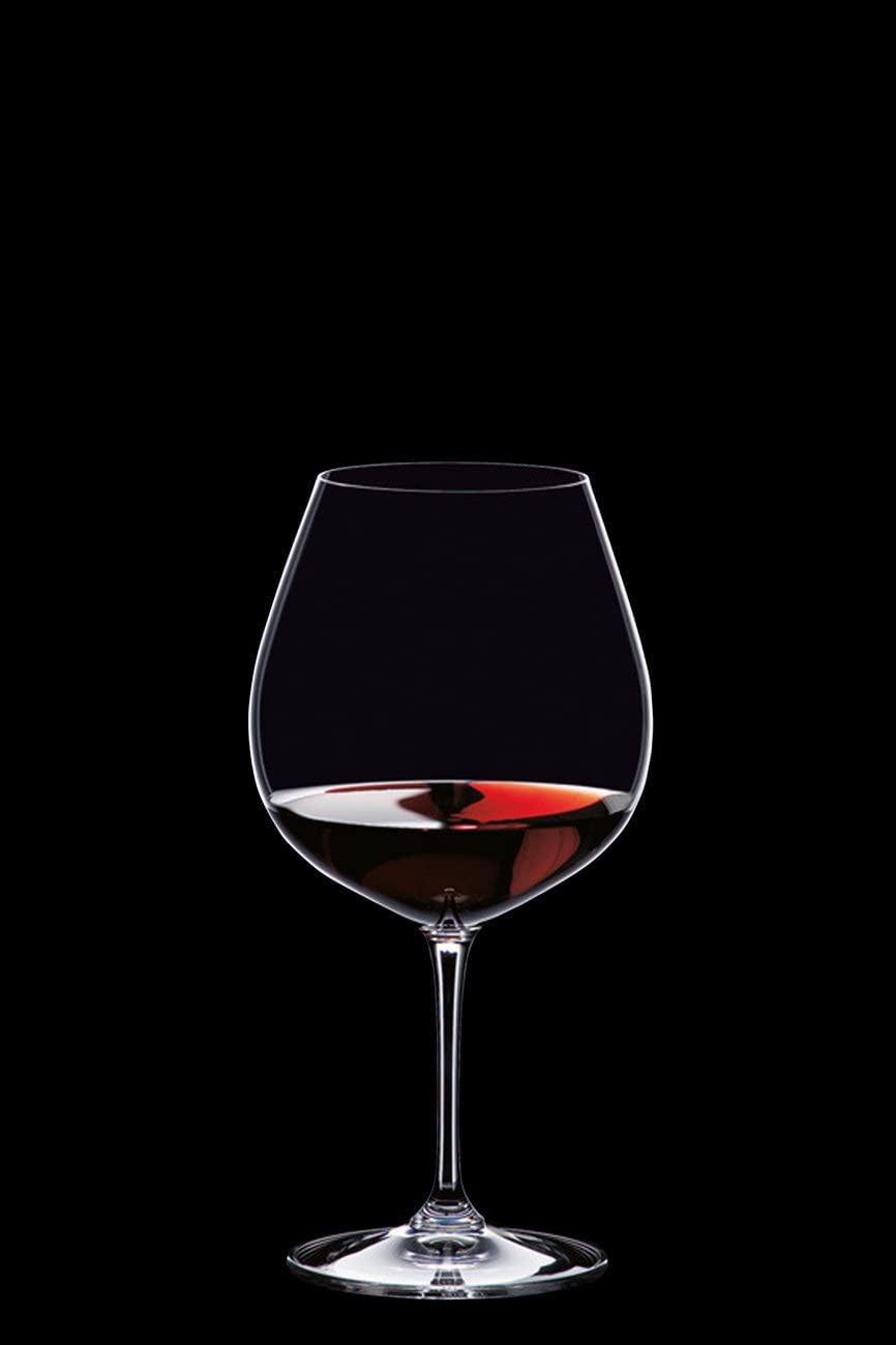 Riedel Vinum Pinot Noir Burgundy Red glass supports elegant table presentation