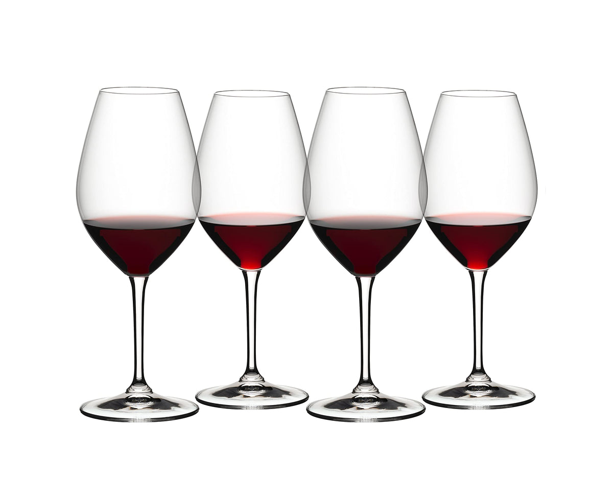 Riedel Wine Friendly red glass set of four with 23 oz capacity for home tastings.