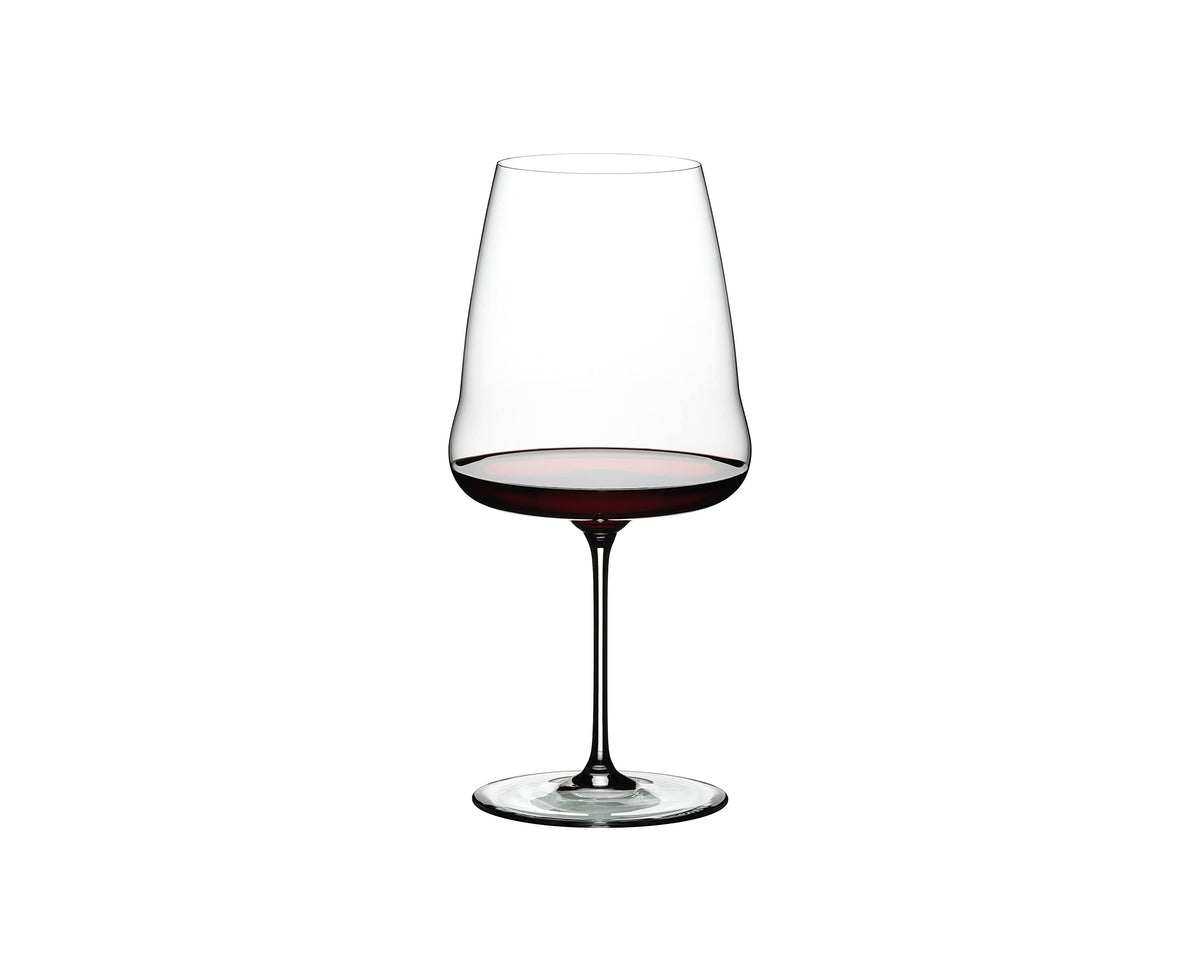 Riedel Winewings flat-bottom glass enhances aroma exposure